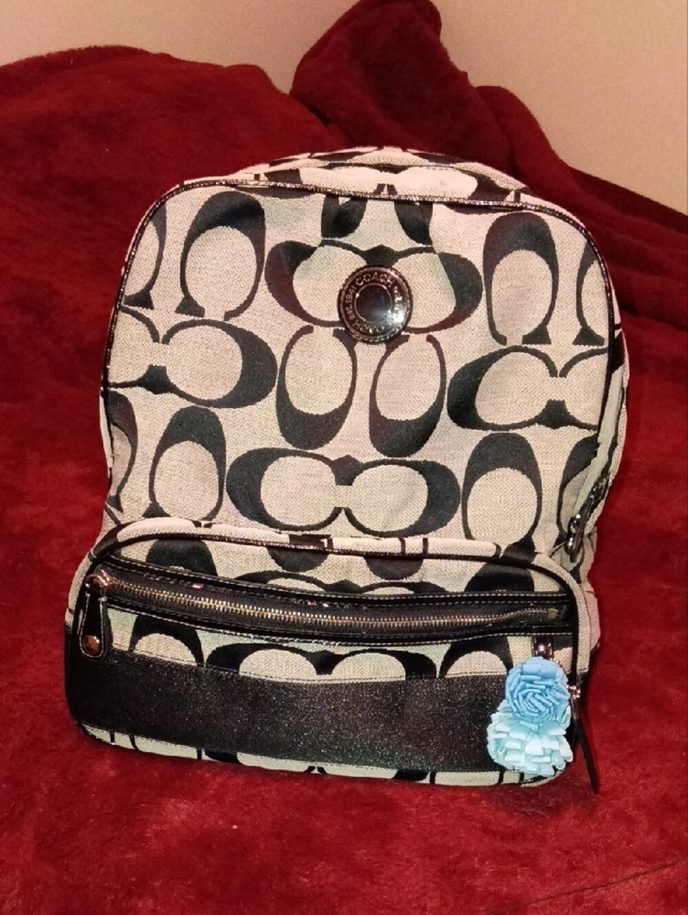 Vintage Y2K Coach Signature Jacquard Backpack - Picture 11 of 11